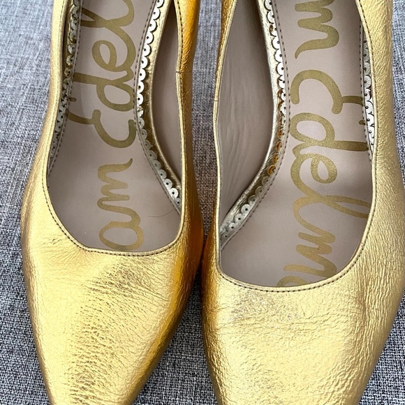 SAM Edelman metallic gold heels size 8 1/2 - Picture 5 of 12